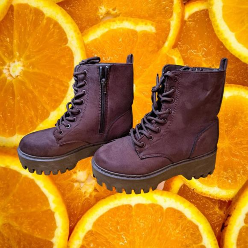 Rouge Broadway -03‎ synthetic combat boots Womens Size 6